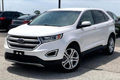 White Platinum Clearcoat Metallic 2016 Ford Edge Titanium