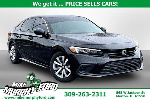 Crystal Black Pearl 2023 Honda Civic LX