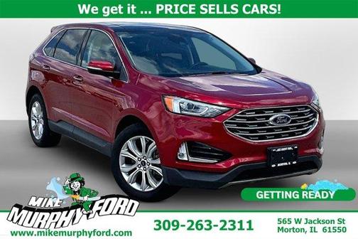 Red Metallic 2021 Ford Edge Titanium