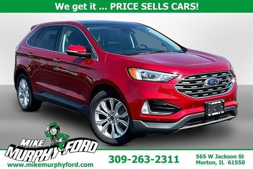 Red Metallic 2021 Ford Edge Titanium