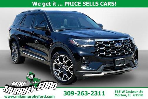Black 2025 Ford Explorer Platinum 4WD