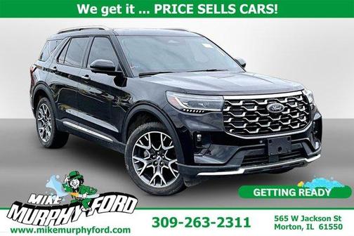 Black 2025 Ford Explorer Platinum 4WD
