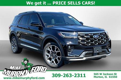 Black 2025 Ford Explorer Platinum 4WD