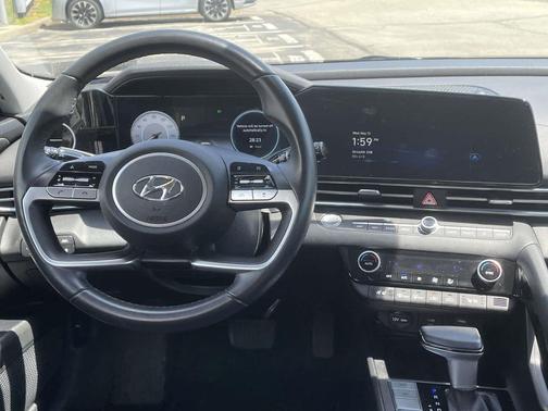 Lunar White 2023 Hyundai ELANTRA HEV Limited