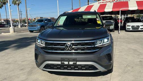 Platinum Gray Metallic 2021 Volkswagen Atlas 3.6L SE w/Technology
