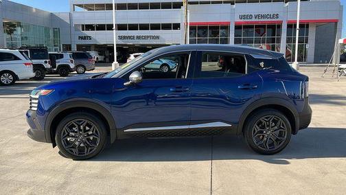 blue 2025 Nissan Kicks SR
