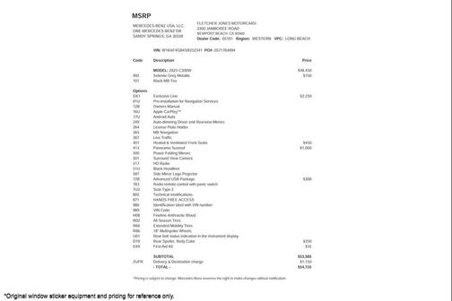 2025 Mercedes-Benz C-Class C 300