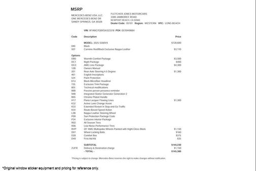 2025 Mercedes-Benz S-Class S 580 4MATIC
