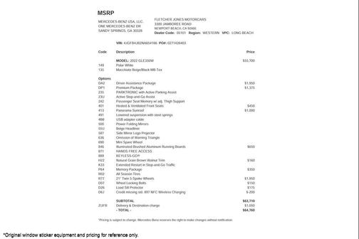 2022 Mercedes-Benz GLE 350 Base