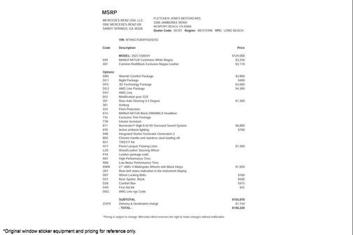 2023 Mercedes-Benz S-Class S 580 4MATIC