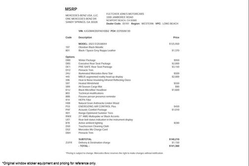 2023 Mercedes-Benz EQS 580 4MATIC