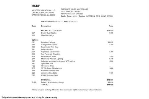 2022 Mercedes-Benz GLA 250 4MATIC