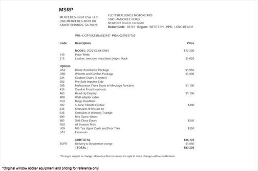 2022 Mercedes-Benz GLS 450 4MATIC