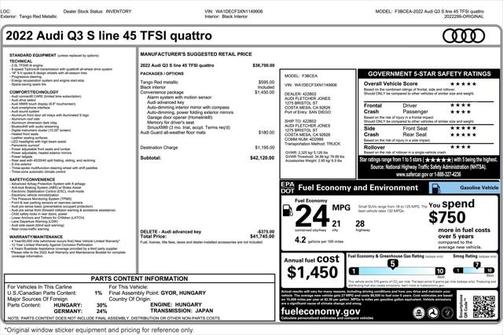 2022 Audi Q3 45 S line Premium