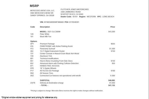 2021 Mercedes-Benz GLC 300 Base