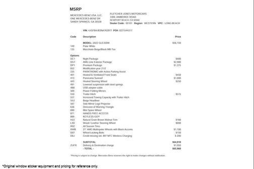 2022 Mercedes-Benz GLE 350 Base