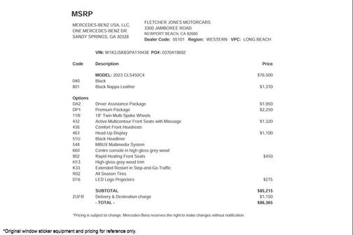 2023 Mercedes-Benz CLS 450 Base