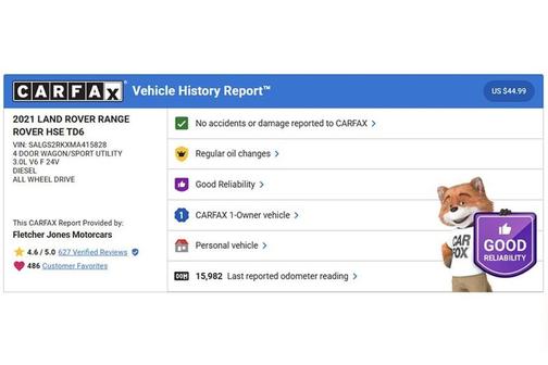 2021 Land Rover Range Rover 3.0L V6 Turbocharged Diesel HSE Td6