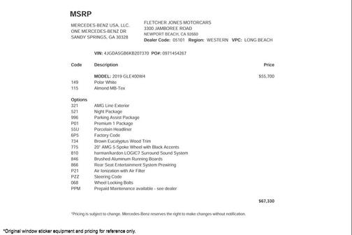 2019 Mercedes-Benz GLE 400 Base 4MATIC