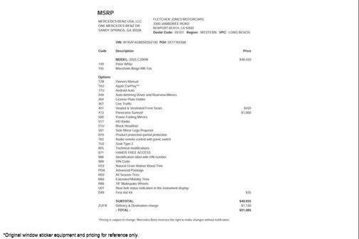 2025 Mercedes-Benz C-Class C 300 Sedan