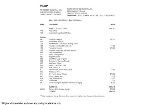 2022 Mercedes-Benz GLE 350 Base