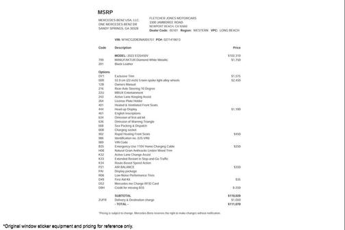 2022 Mercedes-Benz EQS 450+ 4MATIC