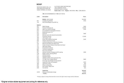 2022 Mercedes-Benz E-Class E 350 RWD Sedan