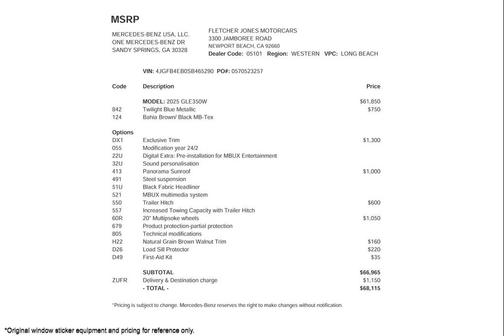 2025 Mercedes-Benz GLE 350 Base