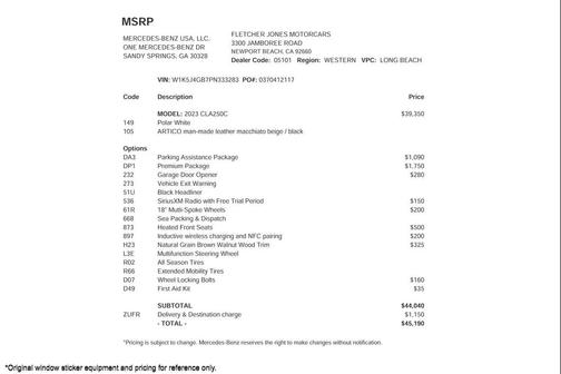 2023 Mercedes-Benz CLA 250 Base