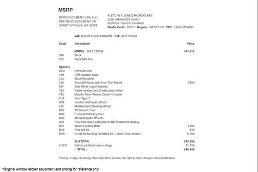 2023 Mercedes-Benz C-Class Sedan