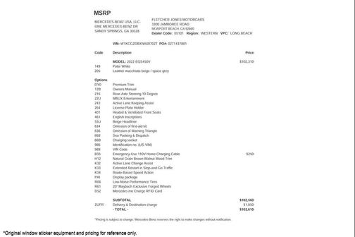 2022 Mercedes-Benz EQS 450+ 4MATIC