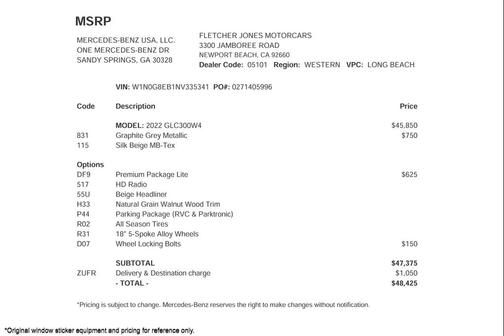 2022 Mercedes-Benz GLC 300 4MATIC