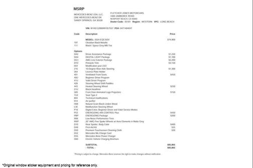 2024 Mercedes-Benz EQE 350+ Base