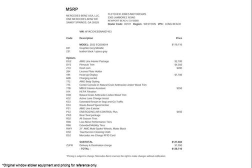 2022 Mercedes-Benz EQS 580 4MATIC