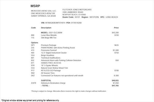 2021 Mercedes-Benz GLC 300 Base