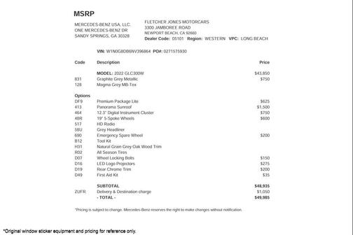 2022 Mercedes-Benz GLC 300 Base