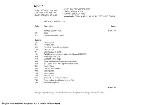 2021 Mercedes-Benz AMG G 63 4MATIC