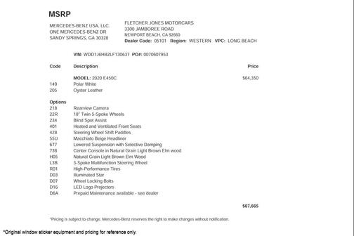 2020 Mercedes-Benz E-Class E 450 RWD Coupe