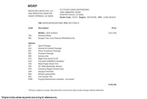 2016 Mercedes-Benz S-Class 4MATIC