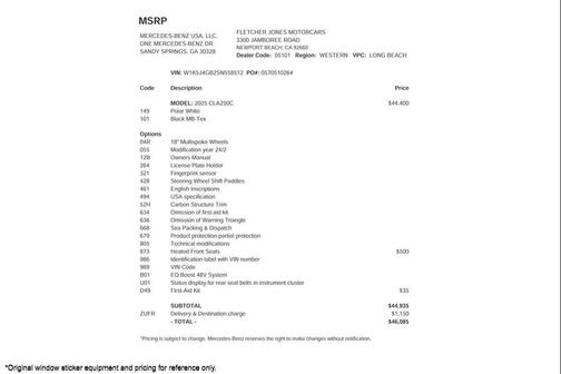 2025 Mercedes-Benz CLA 250 Base