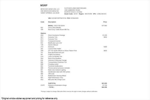 2023 Mercedes-Benz EQE 350 4MATIC
