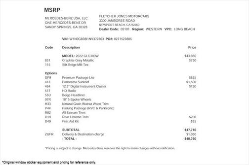 2022 Mercedes-Benz GLC 300 Base