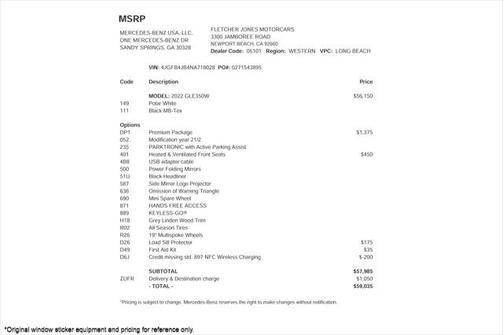 2022 Mercedes-Benz GLE 350 Base