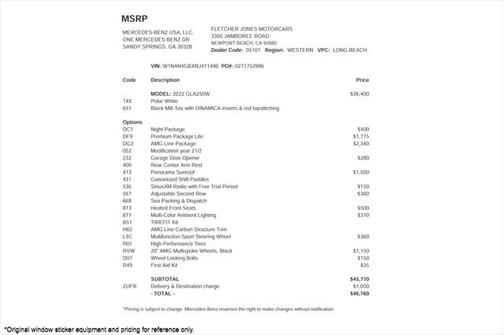 2022 Mercedes-Benz GLA 250 Base
