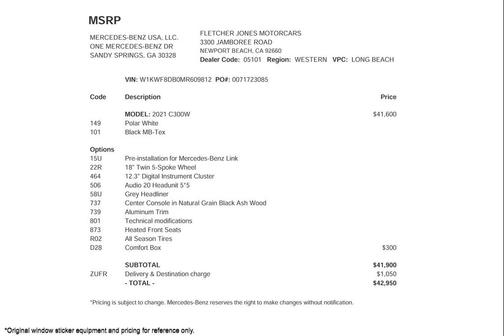 2021 Mercedes-Benz C-Class Sedan