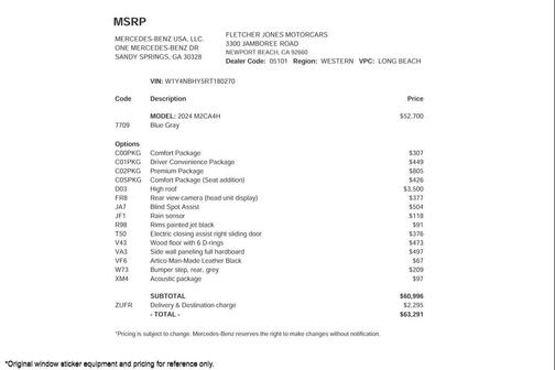2024 Mercedes-Benz Sprinter 2500 Standard Roof