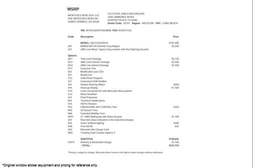 2023 Mercedes-Benz EQS 450 4MATIC