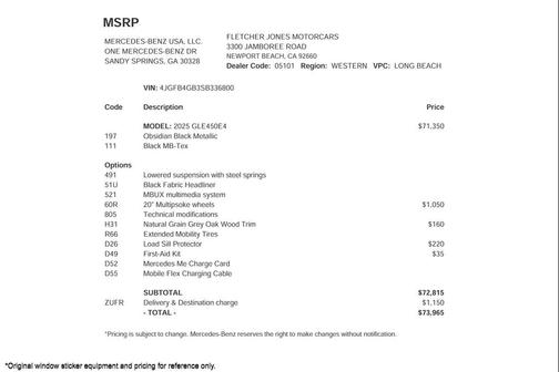 2025 Mercedes-Benz GLE 450e 4MATIC