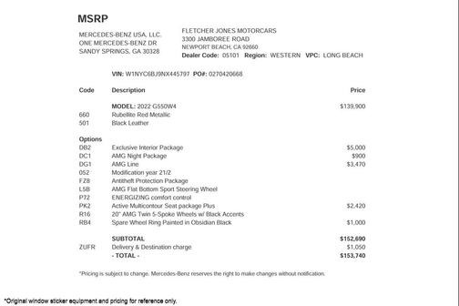 2022 Mercedes-Benz G-Class 4MATIC