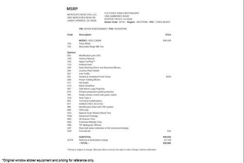 2025 Mercedes-Benz C-Class C 300